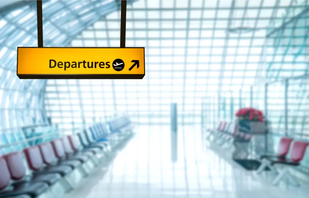 Aéroport Departure - Porte d'embarquement